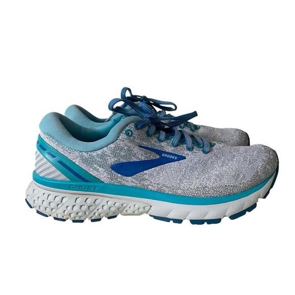 Brooks Ghost 11 Women's Size 8 Running Shoes Gray Blue Athletic Trainer Sneakers - Picture 1 of 9